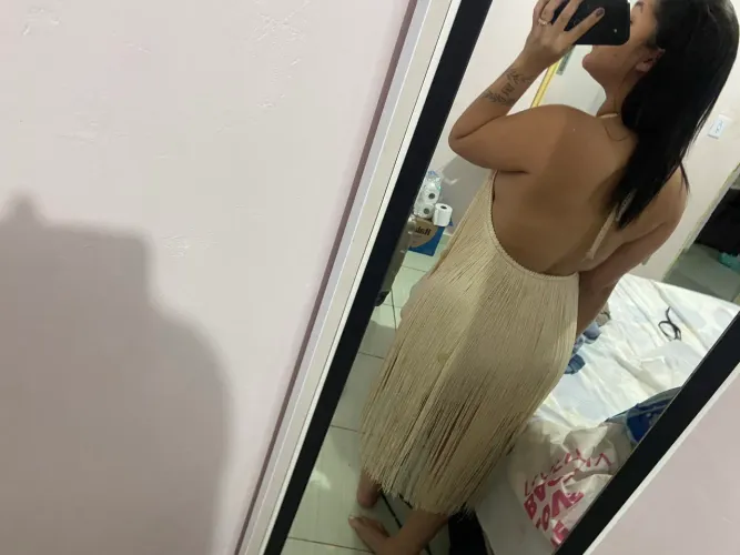 Vestido de franja