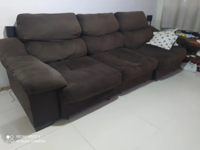 Sofá Retrátil e Reclinável 2,70 m - Ideal para Reforma
