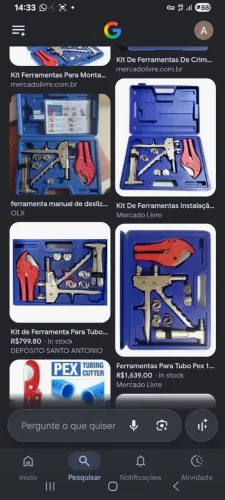 Ferramentas para Montagem e Instalação de Tubos PEX por sistema de anel deslizante
