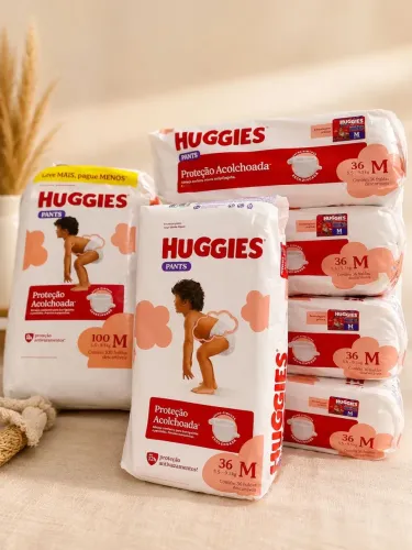 Fralda HUGGIES M (Com 100 ou 36 unidades)