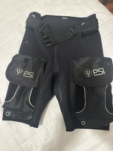 Short de Mergulho Técnico PSI Neotec 3mm com Bolsos - Tam G (Perfeito Estado)