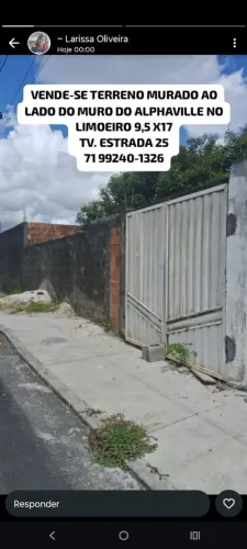Terreno murado no limoeiro 