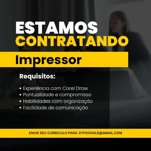 Contrata- se impressor