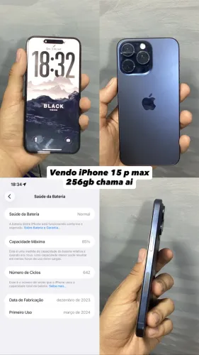 IPHONE 15 PRO MAX 256GB azul titânio