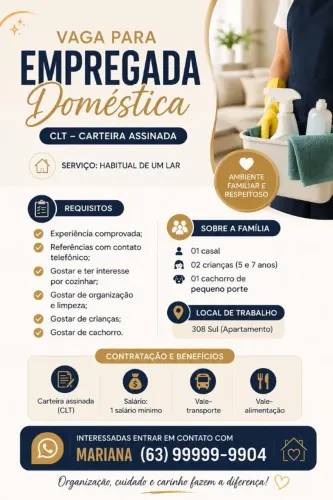 Doméstica - segunda a sexta