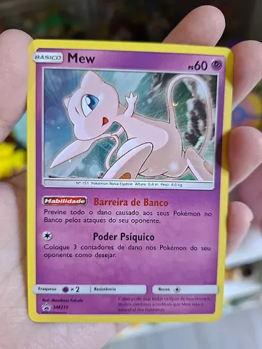 Carta Pokemon Mew Foil Promo Sm215 2019