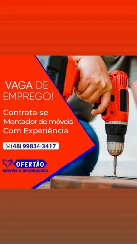 Montador móveis e vaga para limpeza