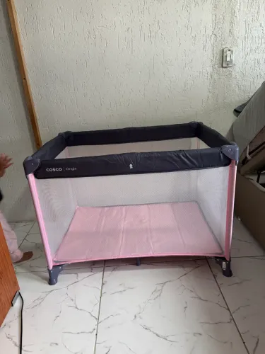 Berço Portátil Origin Compacto Rosa Cosco Kids IMP01482