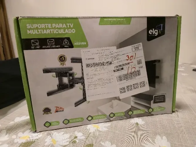 Suporte Multiarticulado para TV ELG A02V6N (32" a 86") - Até 46kg, Movimentação Total