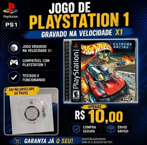 Jogo - Hot Wheels Extreme Racing - Playstation 1