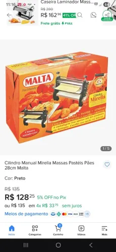 Vendo cilindro semi novo da marca Malta