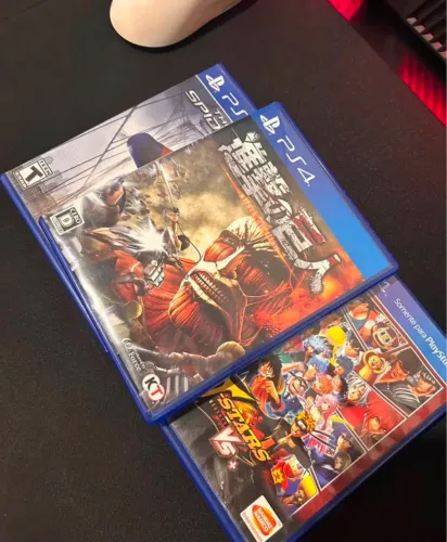 Jogos Raros Attack on Tittan, J-Stars Ps4 sem detalhes