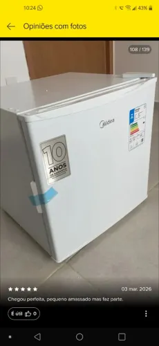 Frigobar 45L MIDEA MRC06B1 127V (NOVO NA CAIXA).