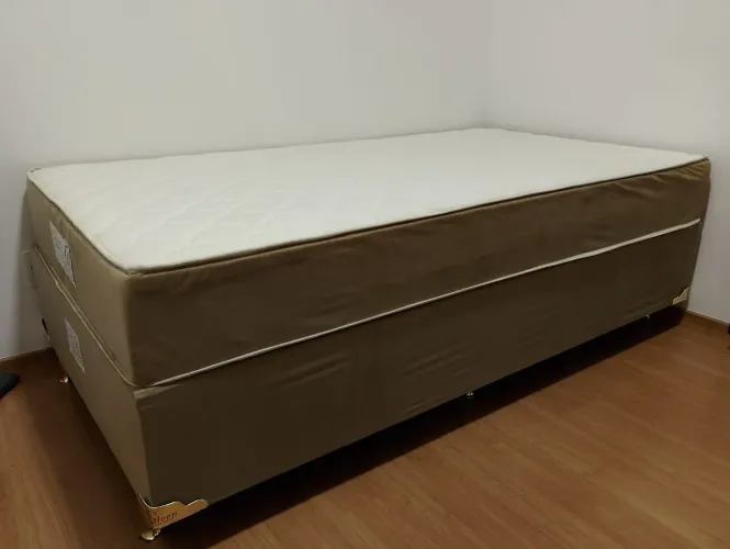CAMA BOX SOLTEIRÃO COM COLCHÃO