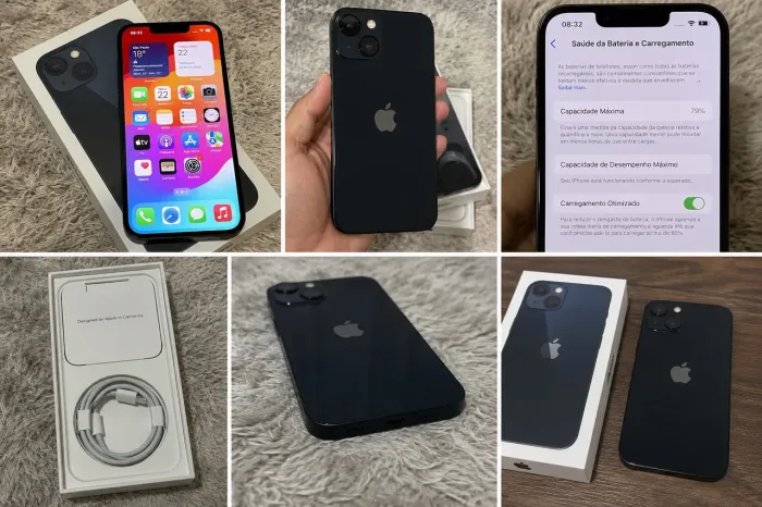 iPhone 13 128GB Midnight (Meia-Noite) - Excelente Estado