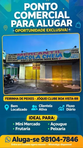 Ponto comercial no Jóquei Clube, chama *