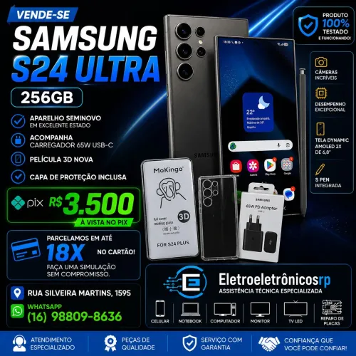 S24 ultra 256GB impecável com garantia!