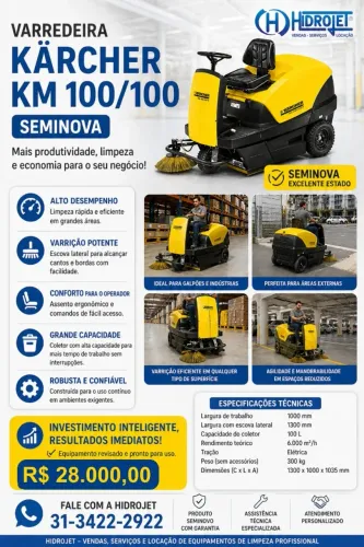 Varredeira km 100/100 karcher gás glp