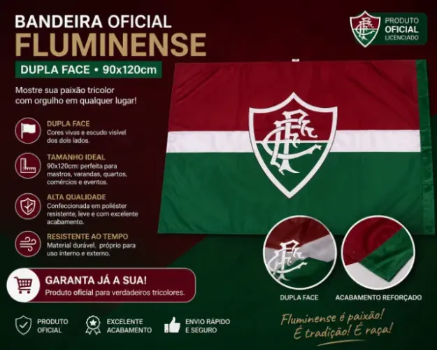 Bandeira Oficial do Fluminense - Produto Licenciado