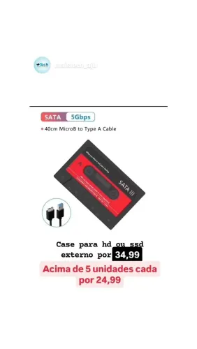 Case para HD externa ou ssd a partir de 25,00
