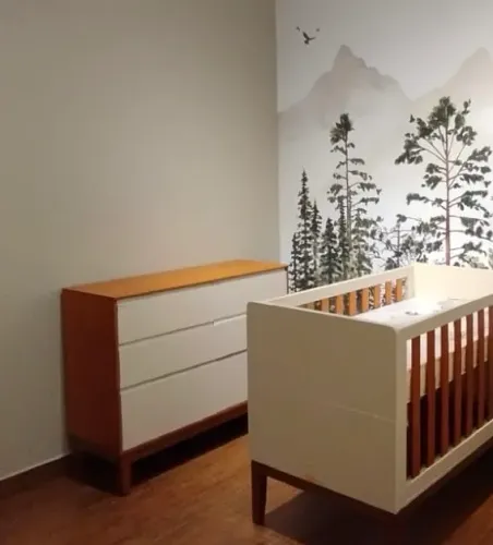 Cômoda 6 Gavetas Nature Matic 100% MDF (Off White / Freijó) com Divisórias