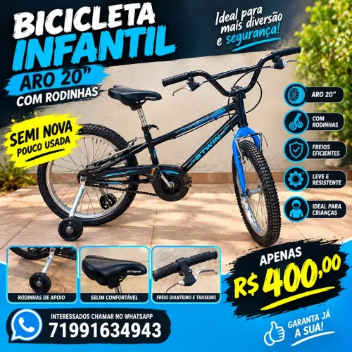 Bicicleta aro 20 semi nova 