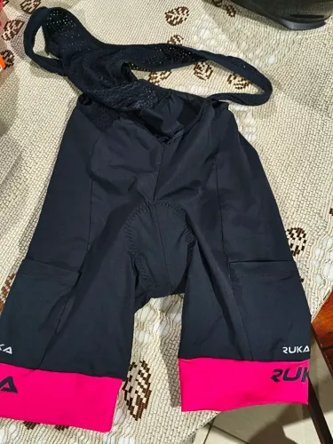 Bretelle e camisa de ciclismo feminina