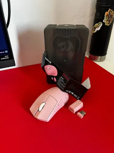 Mouse Redragon King Pro Rosa 1K Sensor Pixart PAW3395