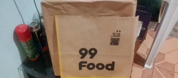 Sacola kraft 99food com 50unidades