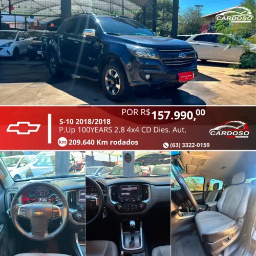 Chevrolet S10 P.up 100years 2.8 4X4 CD Dies. Aut. 2018