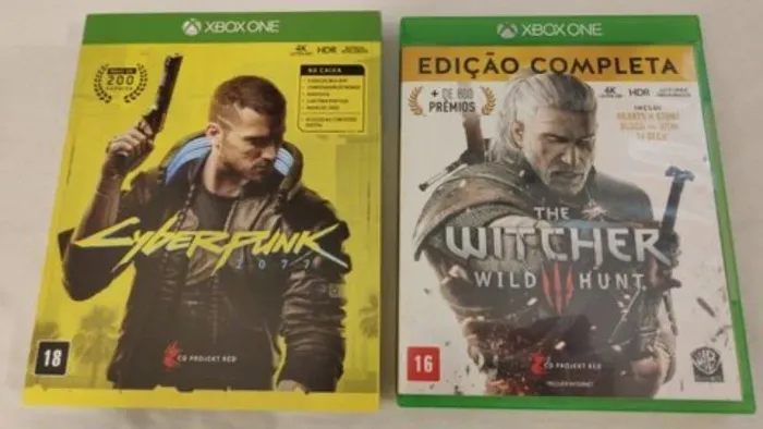 Jogos The witcher 3 e cyberpunk 2077 Xbox kit