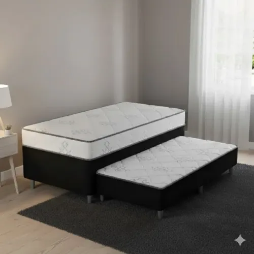 Cama com auxiliar conjulgada solteiro