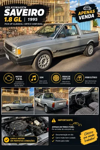 Volkswagen Saveiro GL 1.8mi E 1.6/gl/ls/s/ Sunset 1995