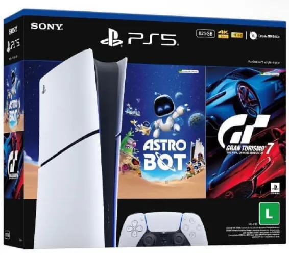 PS5 Slim Mídia Digital 825GB