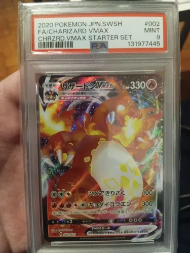 Pokemon TCG Charizard Vmax 002/021 conjunto inicial japonês PSA 9