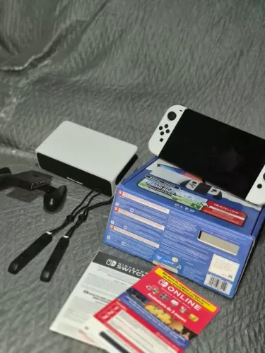 ? NINTENDO SWITCH OLED BRANCO + JOGO! ?<br>?