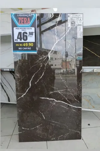 Piso 61x1,16 Polido Marmo Nero
