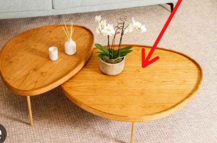 Mesa centro madeira design orgânico 