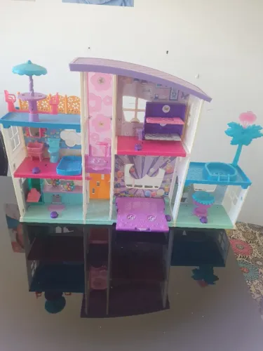 POLLY POCKET CASA CARROS ACESSORIOS AQUARIO