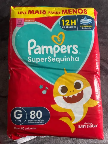 Fralda Pampers Super Sequinha G - 80 unidades - Nova e Lacrada