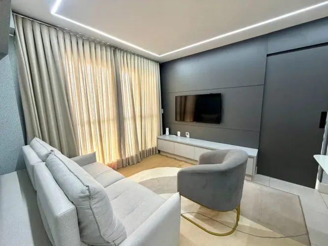apartamento mobiliado e decorado 2/4 para locacao no terrazo vista bueno