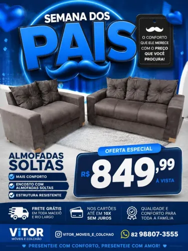 OFERTA CONJUNTO SOFA ALMOFADA SOLTAS