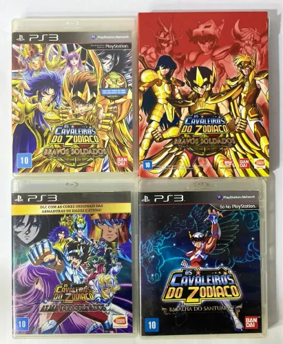 Lote Jogos Os Cavaleiros Do Zodíaco PS3 - Originais Mídia Física (Leia a Descrição)