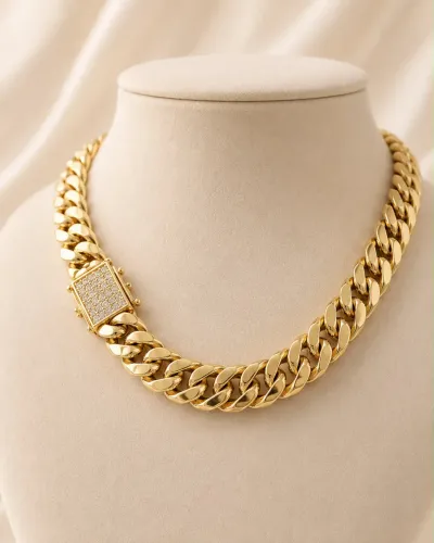 Choker Grumet Duplo em Ouro 18k 750