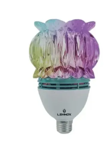 Lâmpada Giratoria LED Festa Efeito Cristal Colorido Potente Bivolt - Lehmox Loja Coimbra