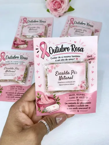 Lembrancinha personalizada outubro rosa.