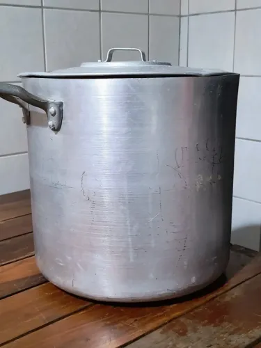 Panela caldeirão alumínio n°34 / 25,60 litros profissional hotel restaurante cozinha casa