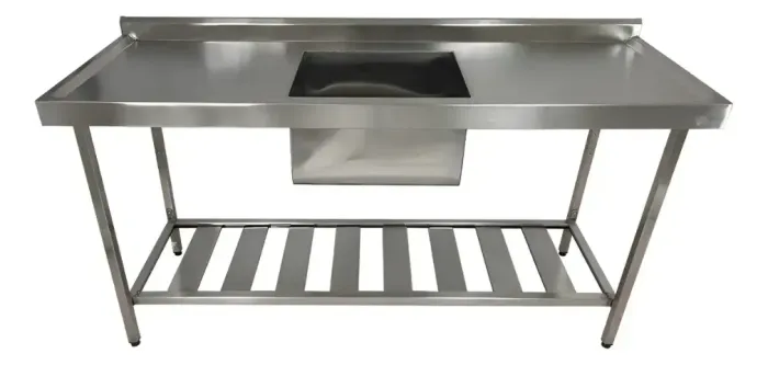 Pia De 1,60x0,60x0,90 Cuba 50x40x30 Industrial Aco Inox