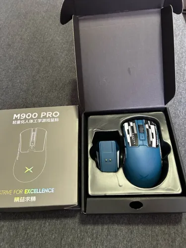 Mouse Gamer Sem Fio Delux M900pro 26000 Dpi 8000hz 63g Com Dock De Carregamento RGB