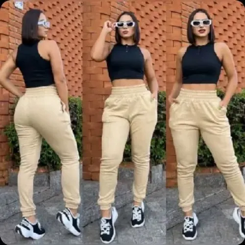 Calça Jogger Feminina Moletom Grosso - Inverno/Quentinho